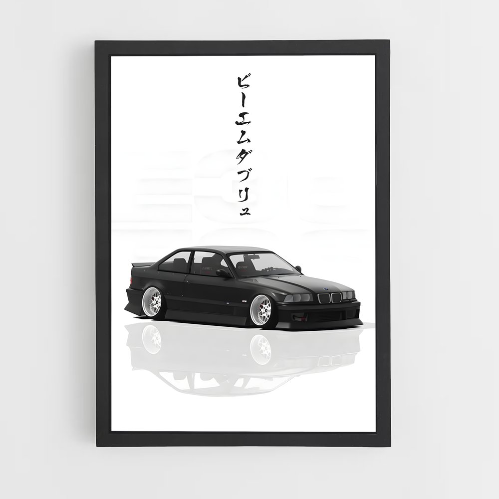 Poster Vitesse élégance nipponne – affiche BMW (vue 2)